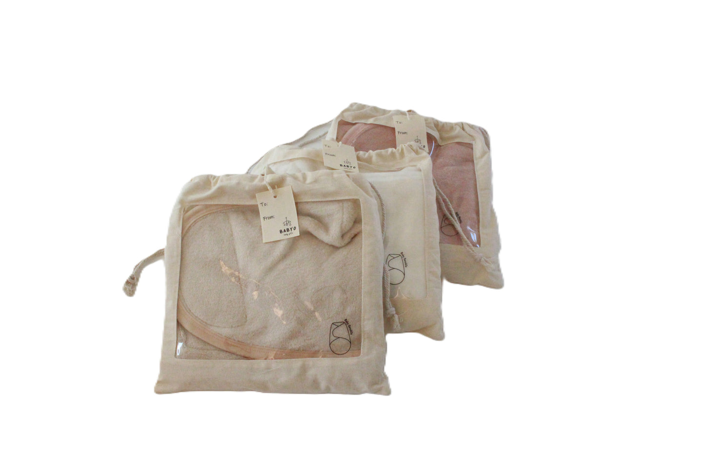Fuzzy Swaddle wrap blanket with fuzzy pacifier holder set