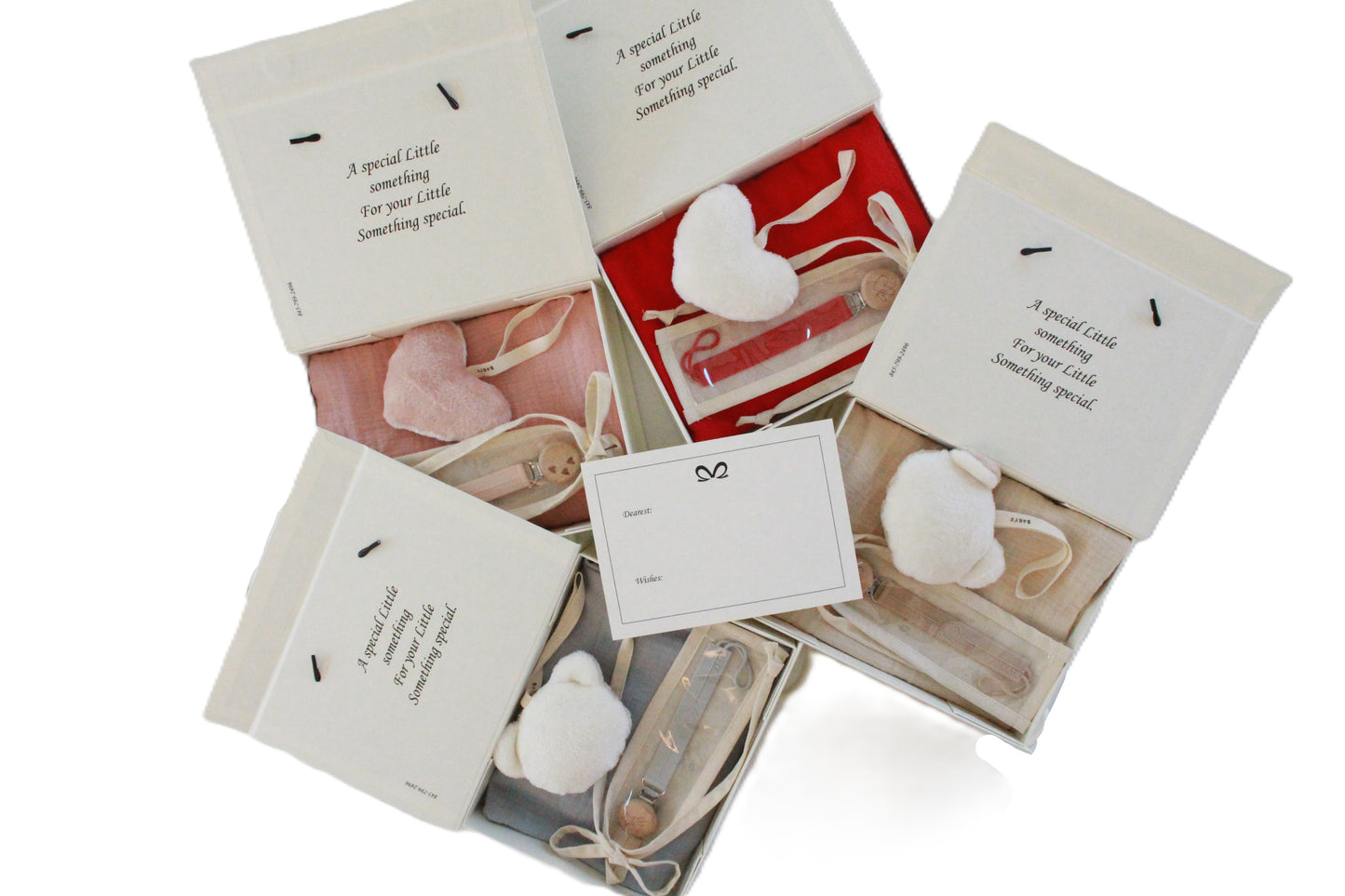 Baby Girl Gift Box Muslin Blanket, silicone Pacifier Clip, Fuzzy  Plushie