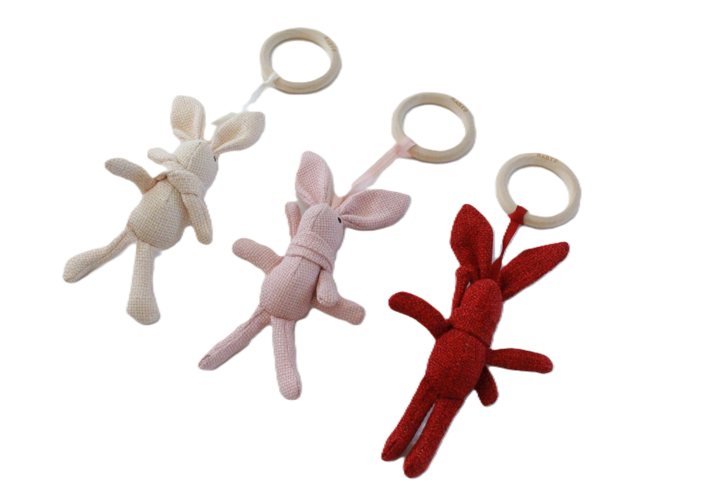 Wooden Teether ring with adorable Bunny gift set