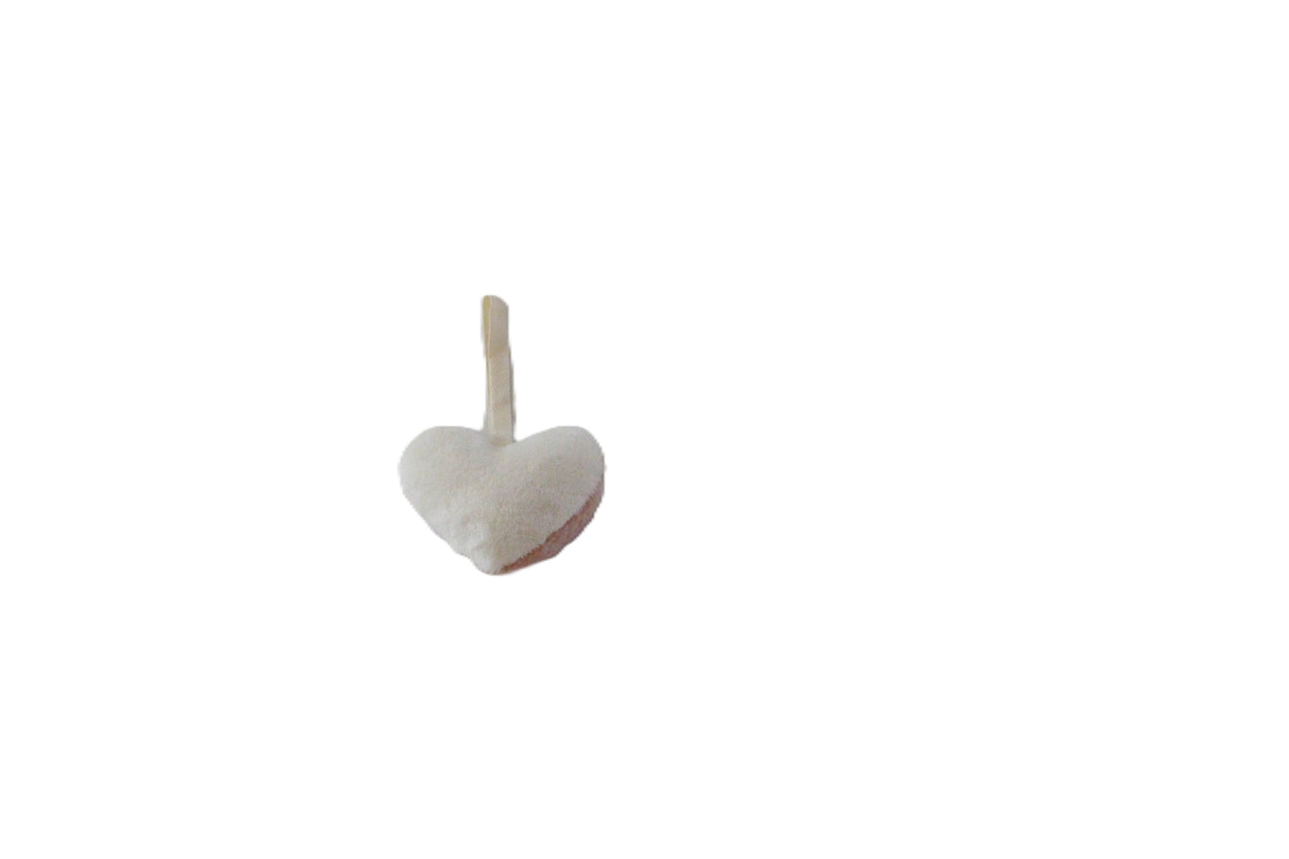 Fuzzy Double sided Heart pacifier holder