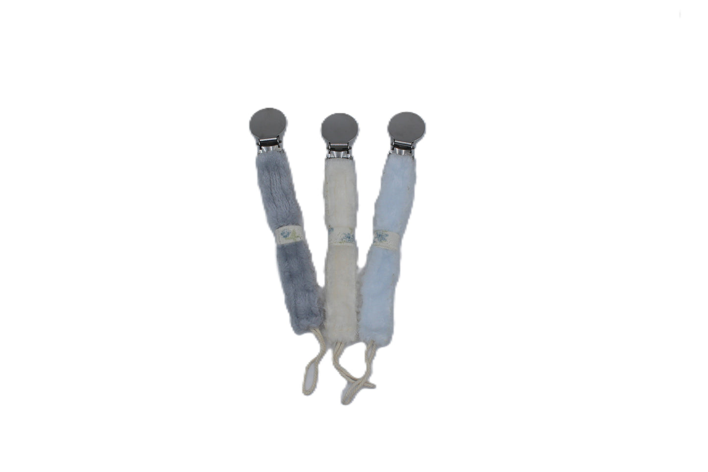 Floral patch  Fuzzy Pacifier Clip