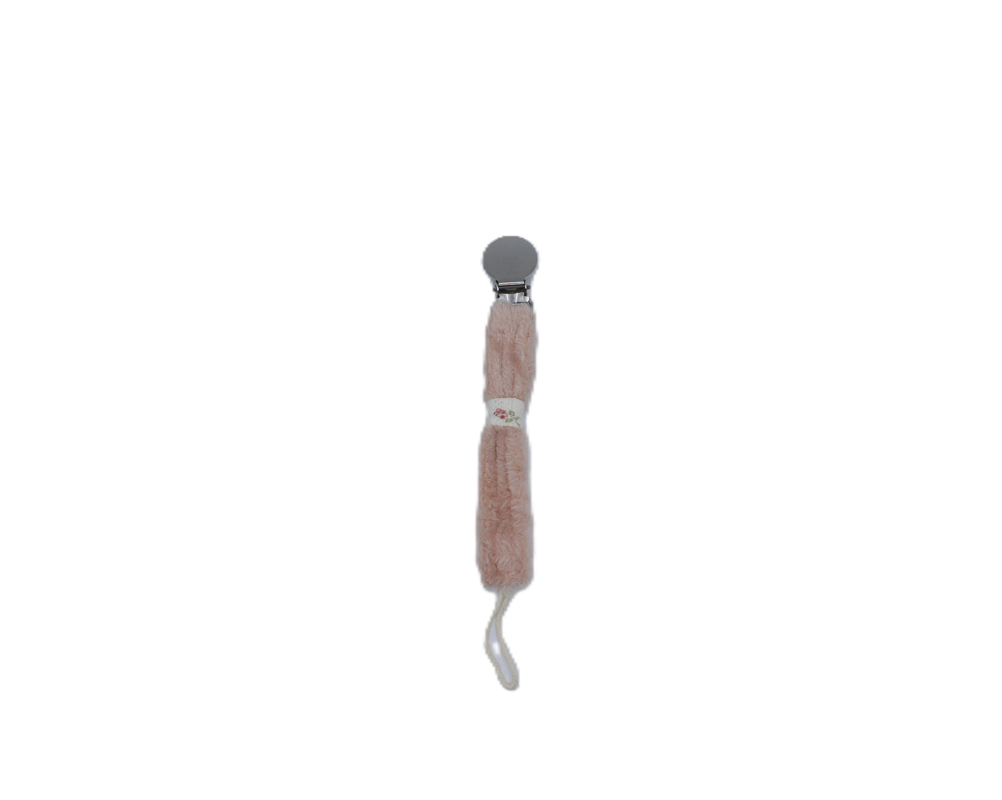 Floral patch  Fuzzy Pacifier Clip