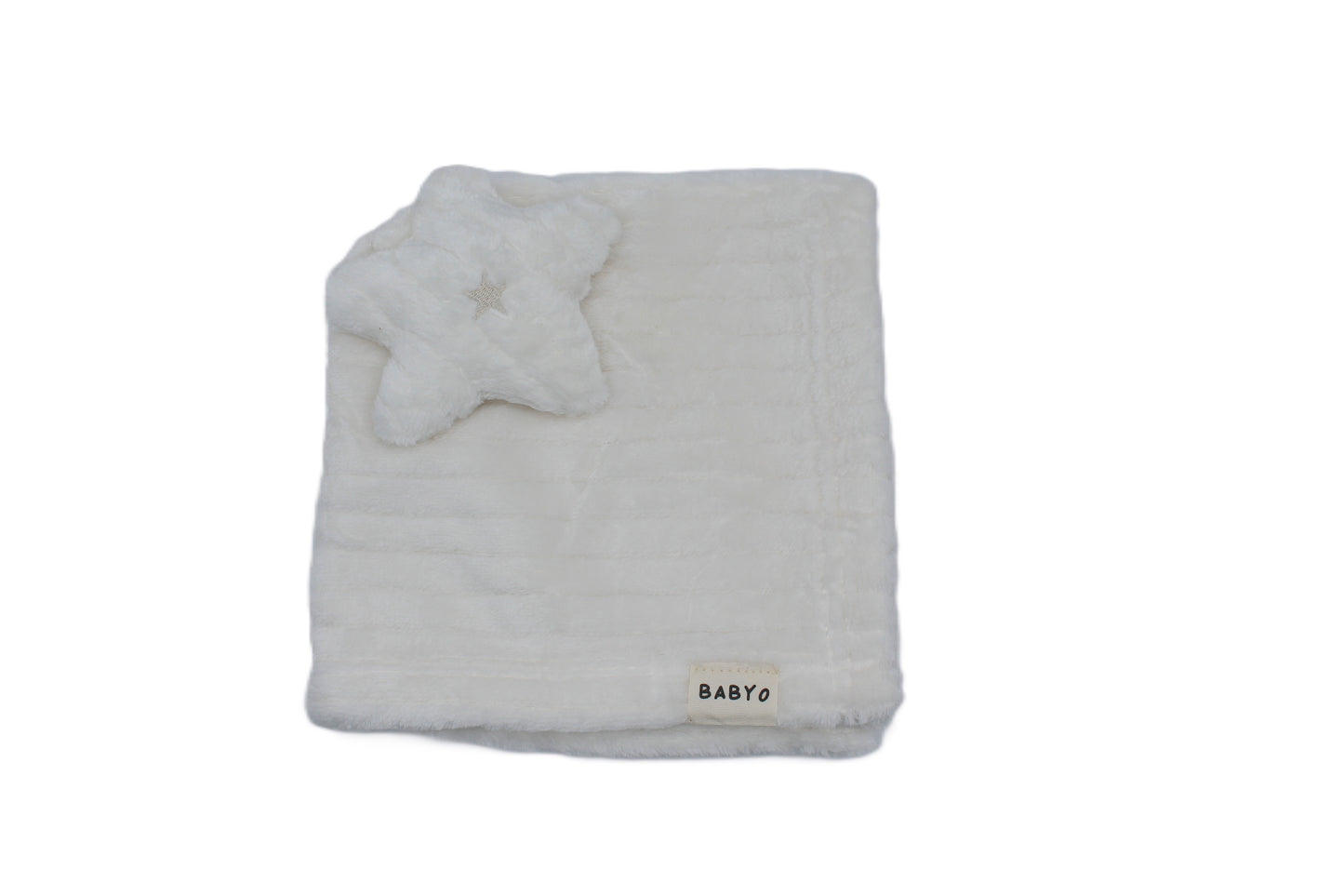 Fuzzy striped star Lovey baby Blanket
