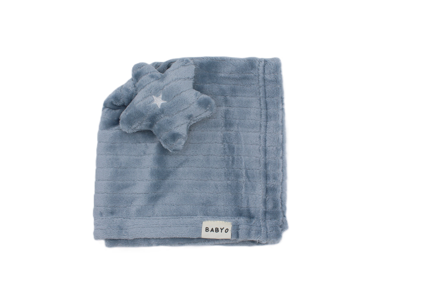Fuzzy striped star Lovey baby Blanket