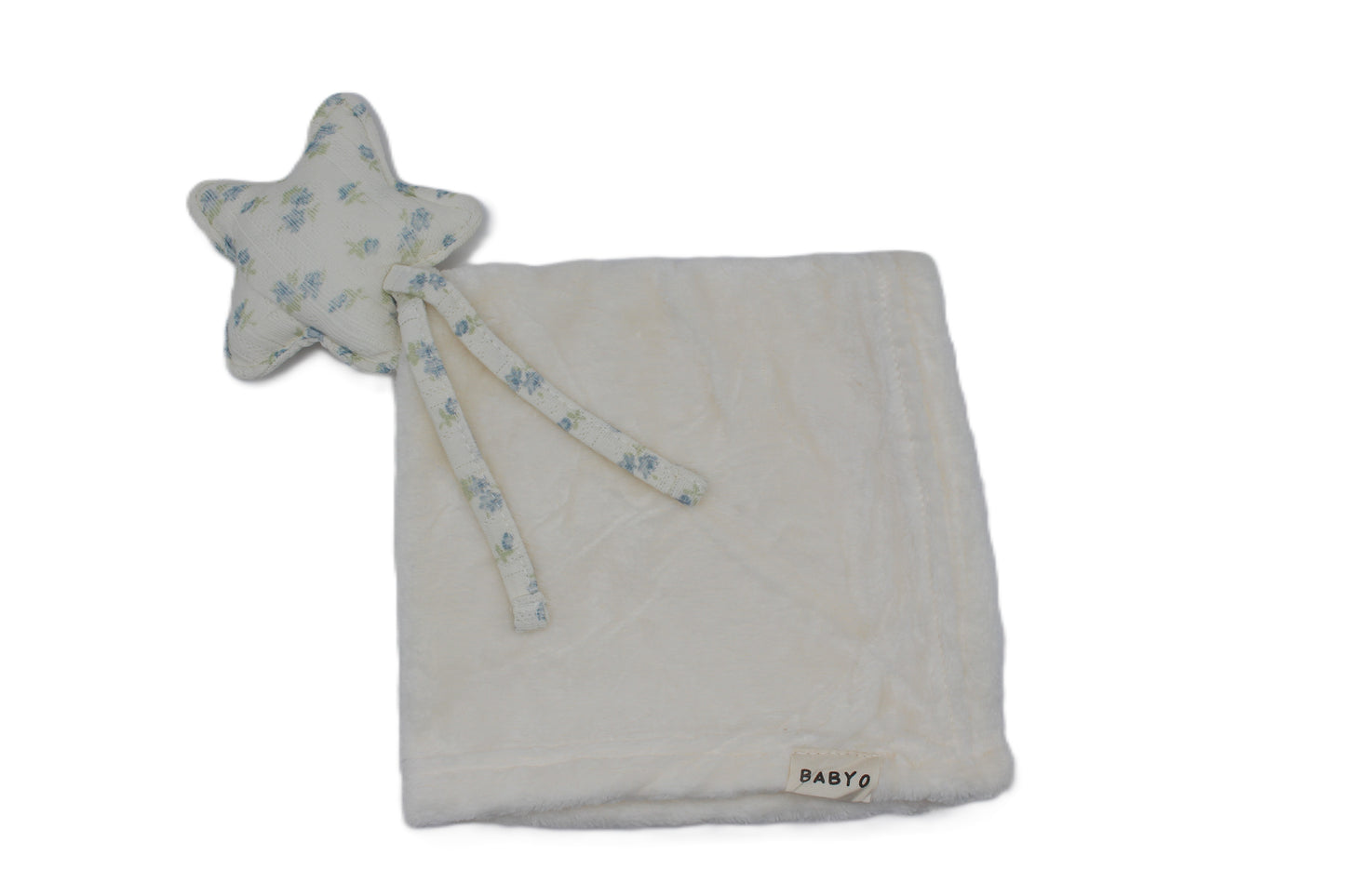 Baby Boy Gift Box Fuzzy floral Star Lovey and pacifier clip