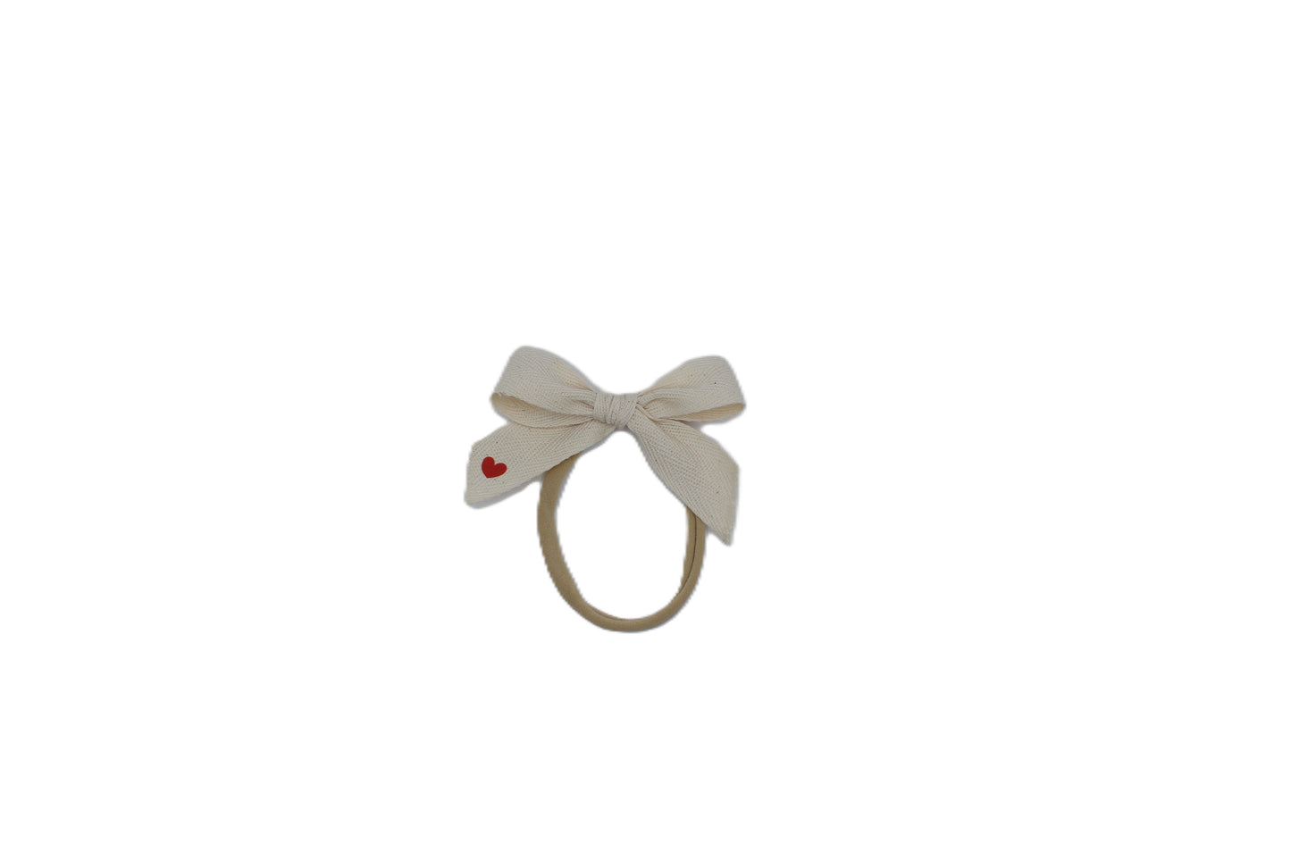 Baby Girl Bow Headband Heart design.
