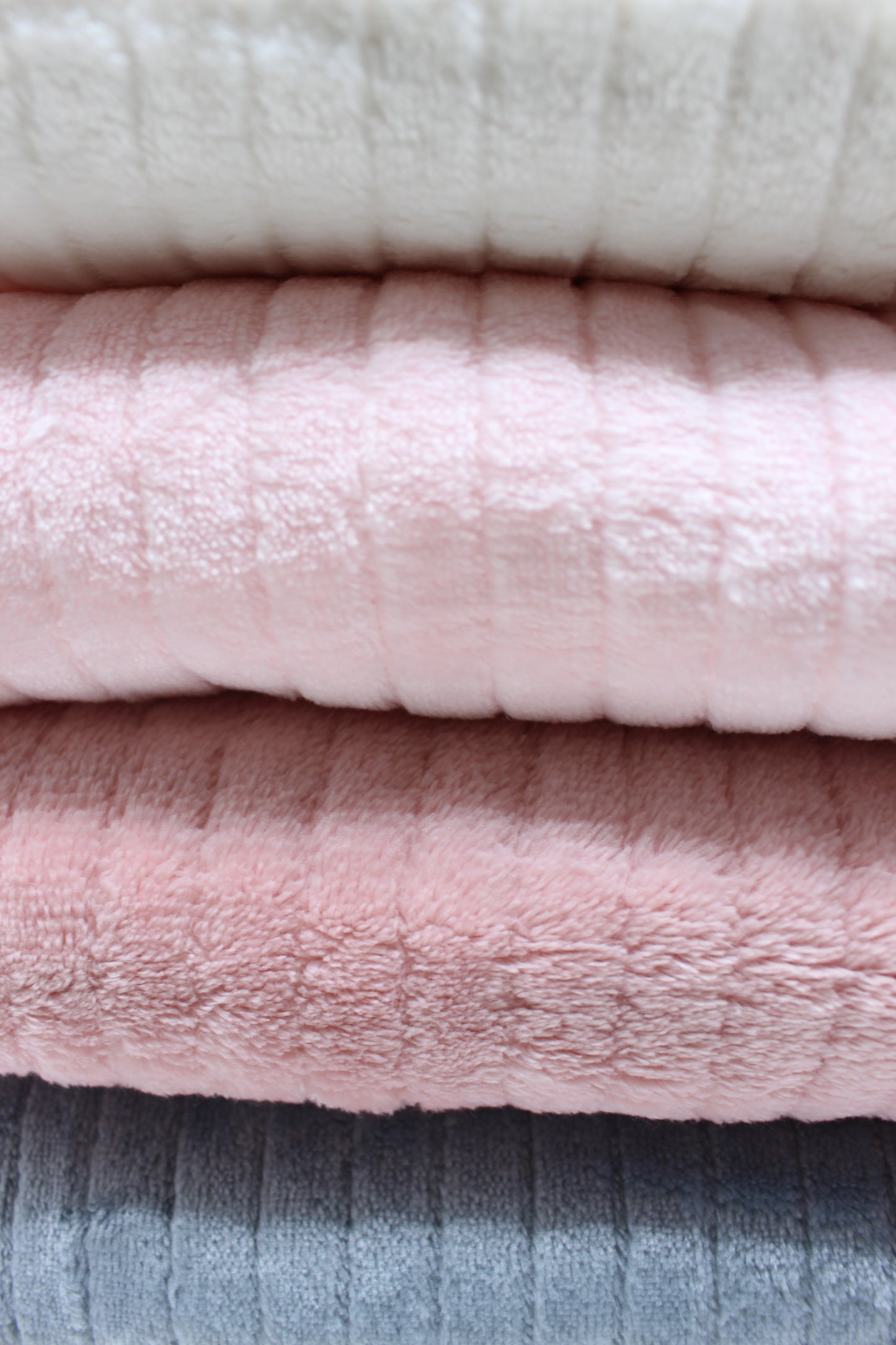 Fuzzy striped cozy baby Blanket