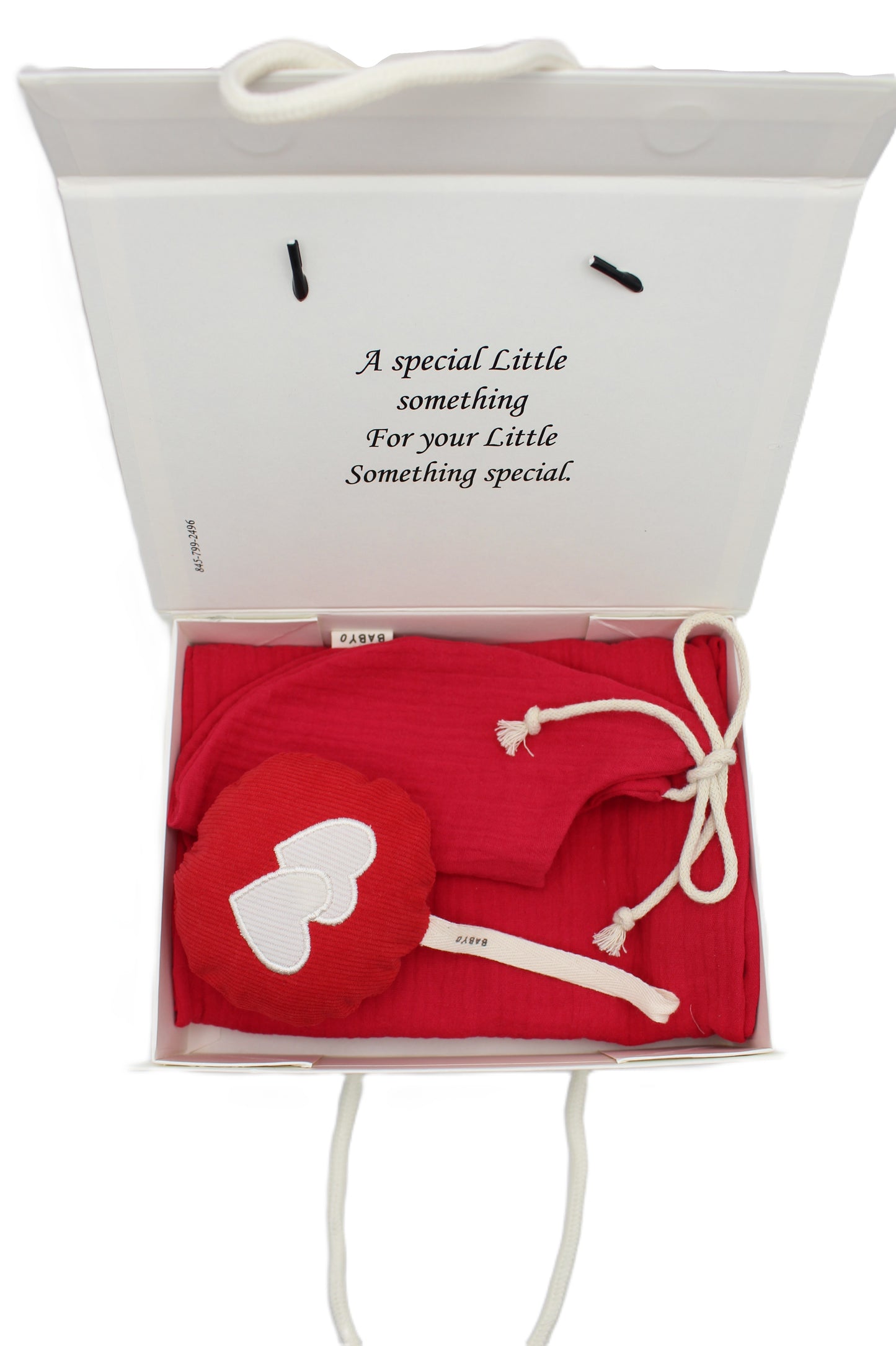 Baby Girl Gift Box  Muslin Blanket and bib ,corduroy plushie