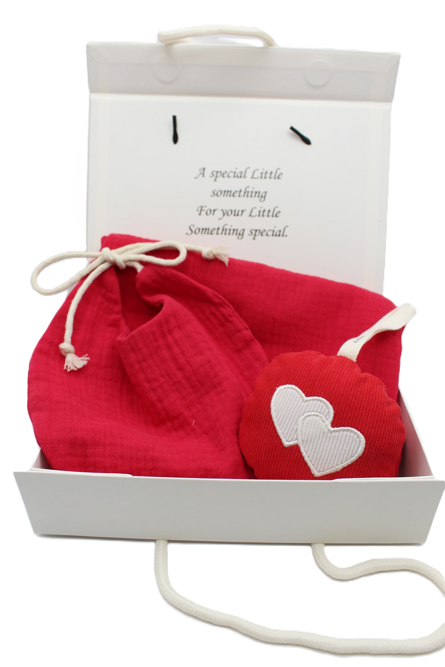 Baby Girl Gift Box  Muslin Blanket and bib ,corduroy plushie