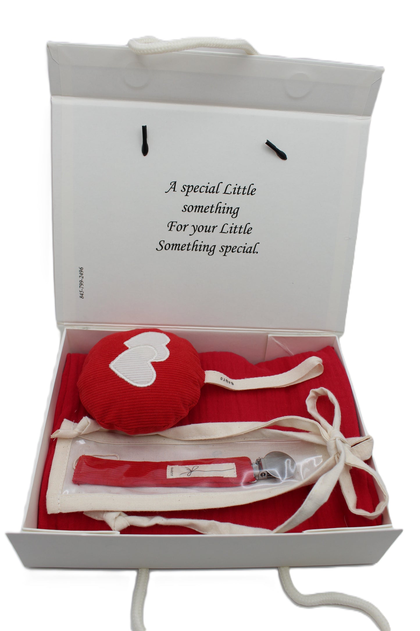 Baby Girl Gift Box Muslin Blanket ,corduroy pacifier clip and plushie