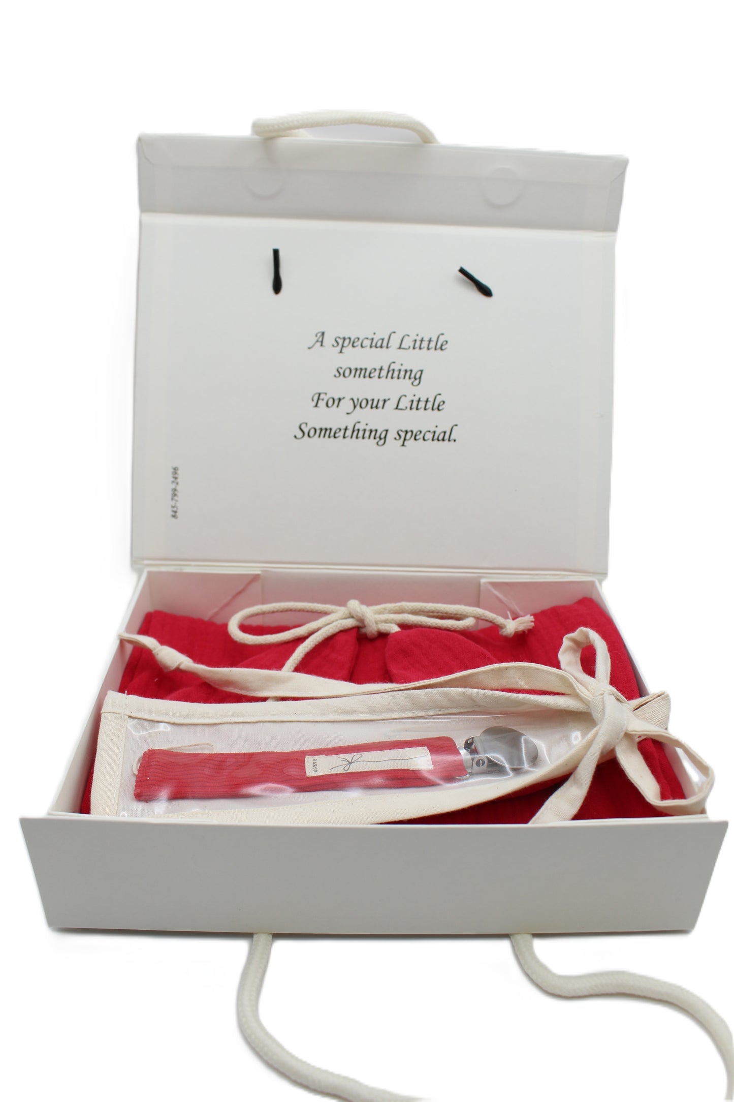 Baby Girl Gift Box  Muslin Blanket ,bib  and corduroy Pacifier clip