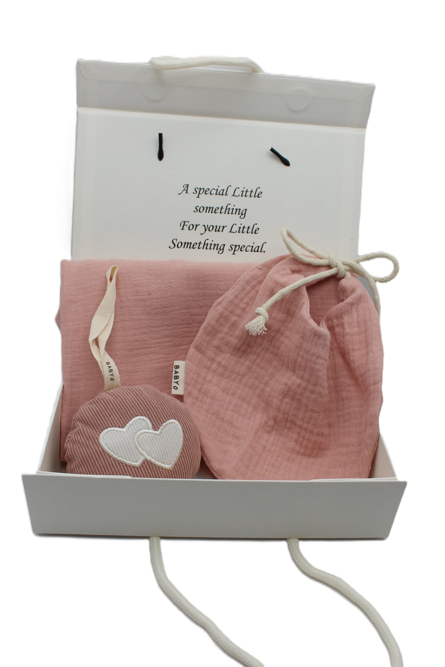 Baby Girl Gift Box  Muslin Blanket and bib ,corduroy plushie
