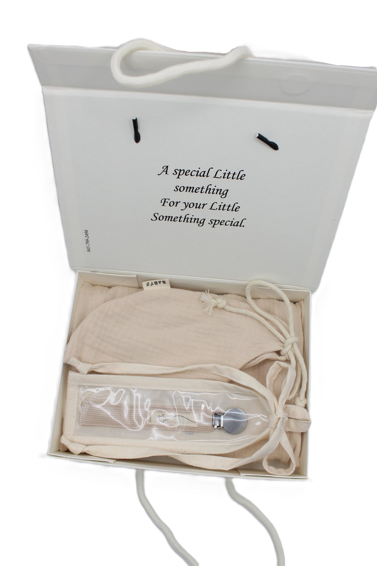 Baby Boy Gift Box  Muslin Blanket ,bib  and corduroy Pacifier clip