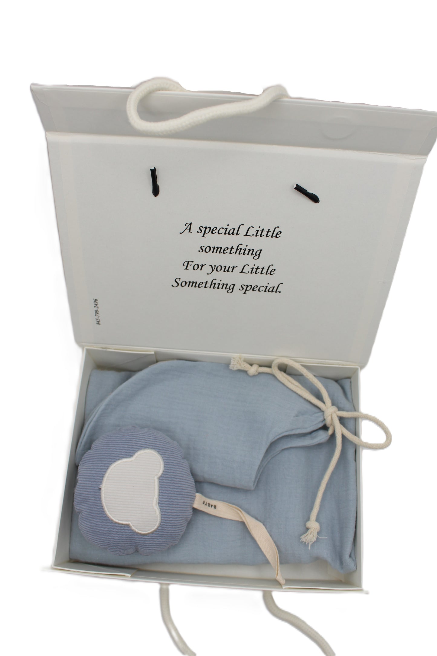 Baby Boy Gift Box Muslin Blanket and bib ,corduroy plushie
