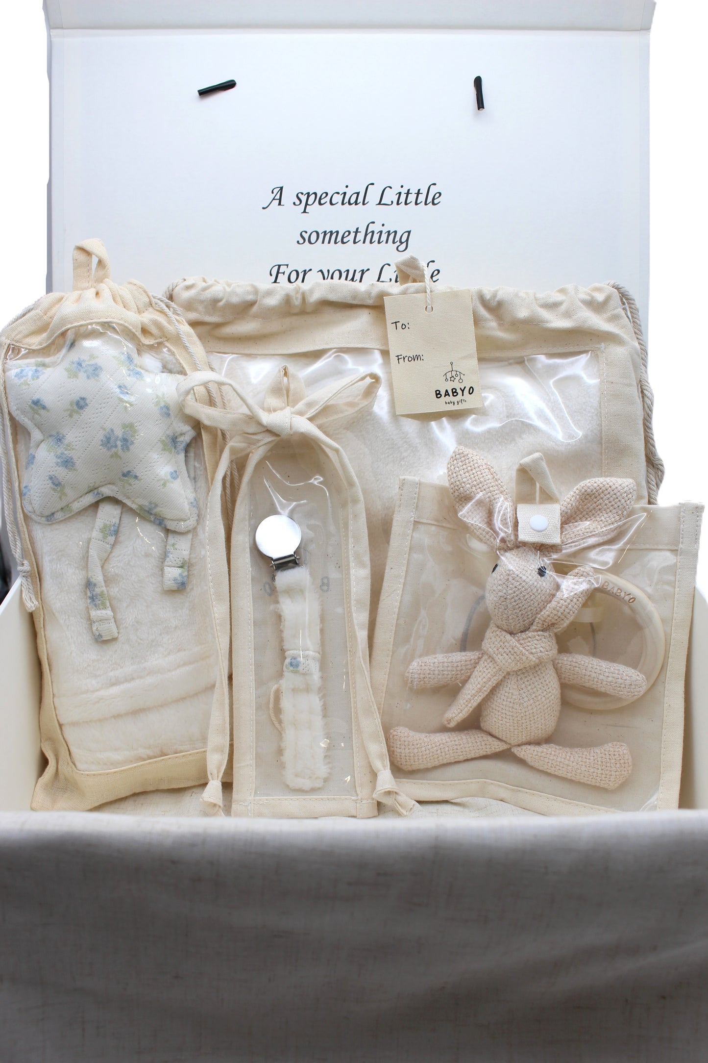 Baby Boy Floral Fuzzy Deluxe Gift Box