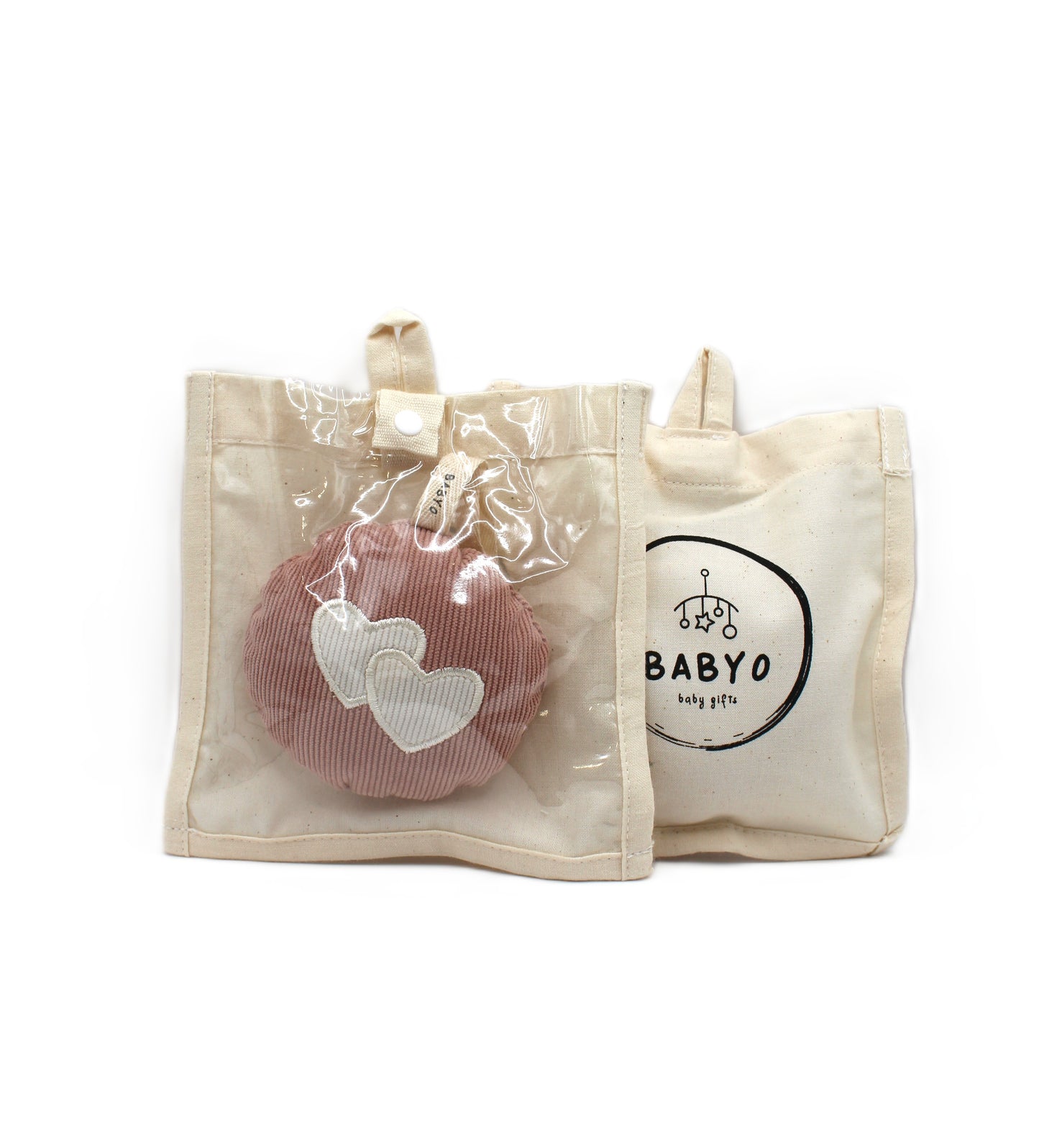 Corduroy Hearts Pacifier Holder-plushies