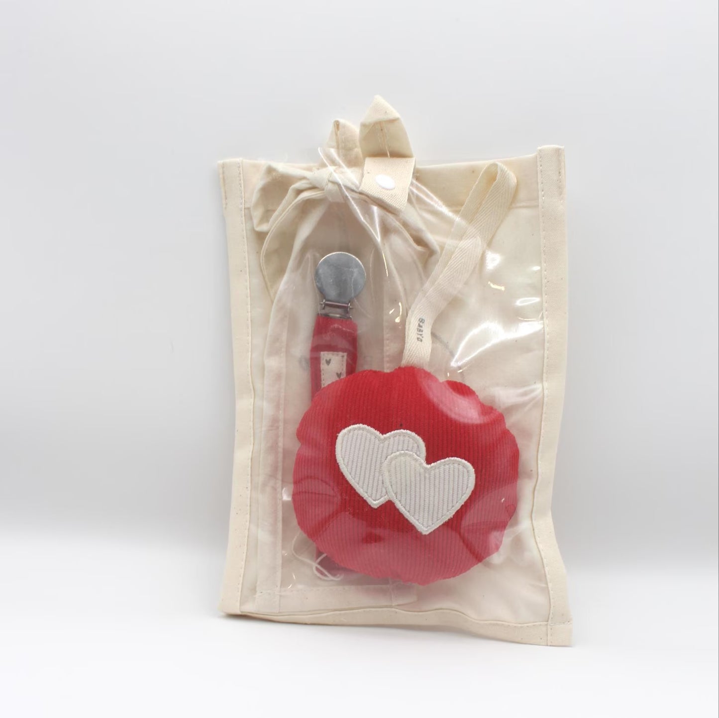 Baby Girl Gift Bag  pacifier clip and Pacifier holder