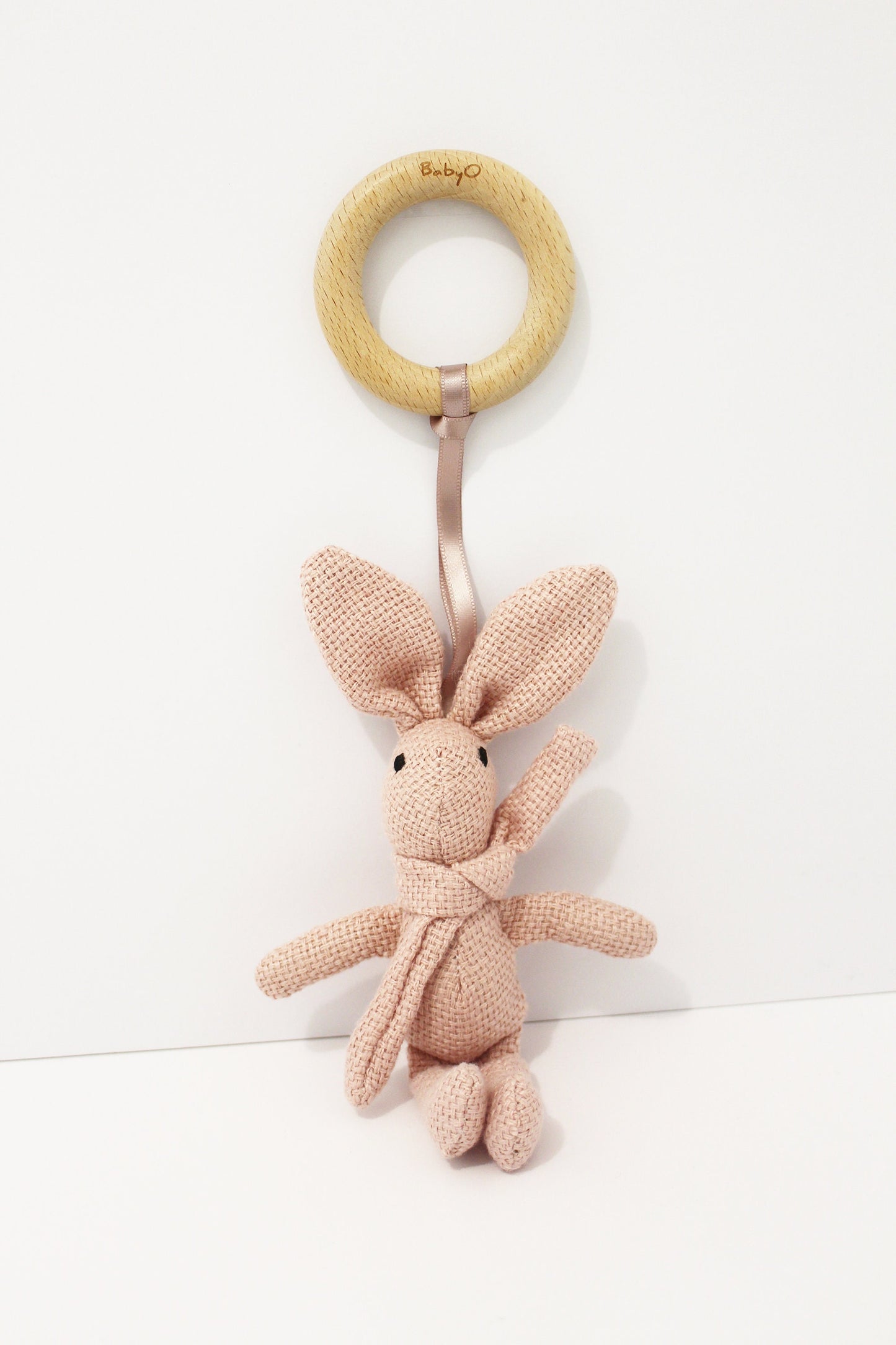 Wooden Teether ring with adorable Bunny gift set