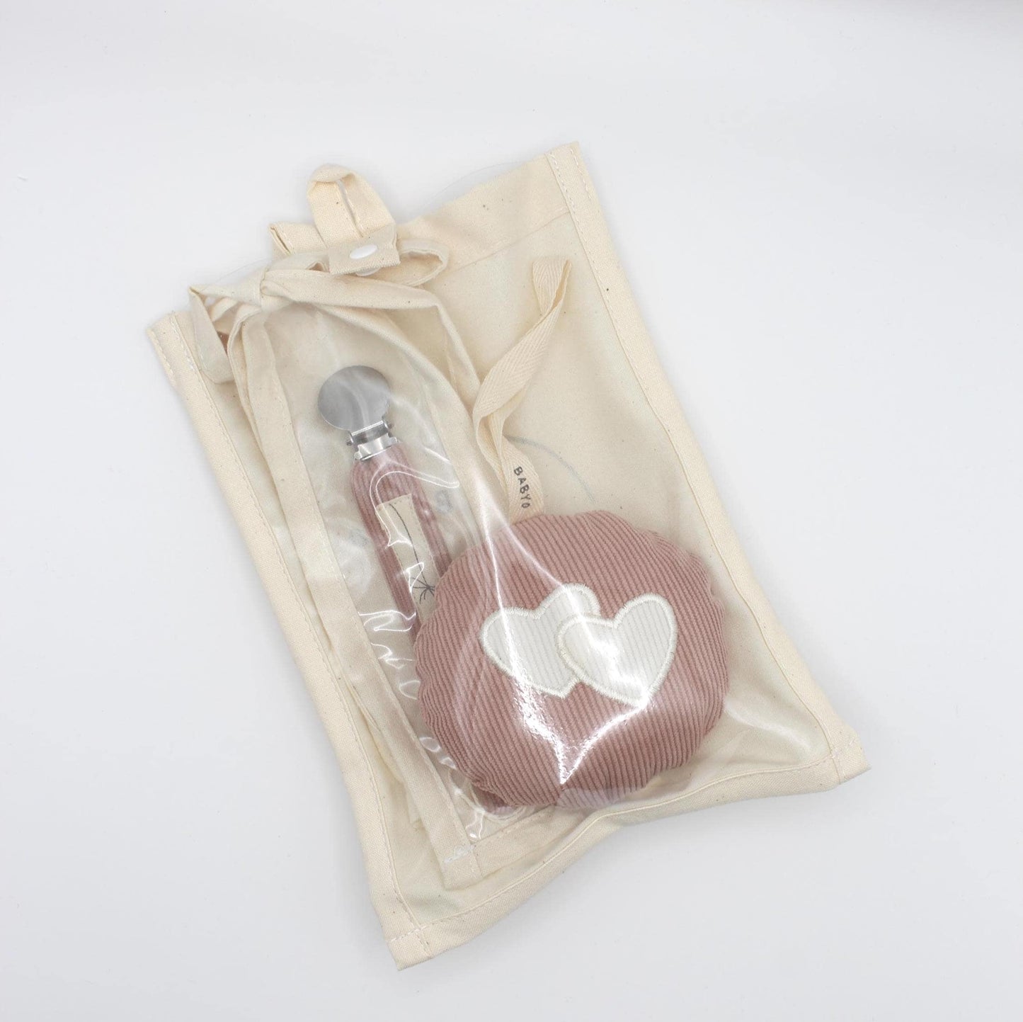 Baby Girl Gift Bag  pacifier clip and Pacifier holder