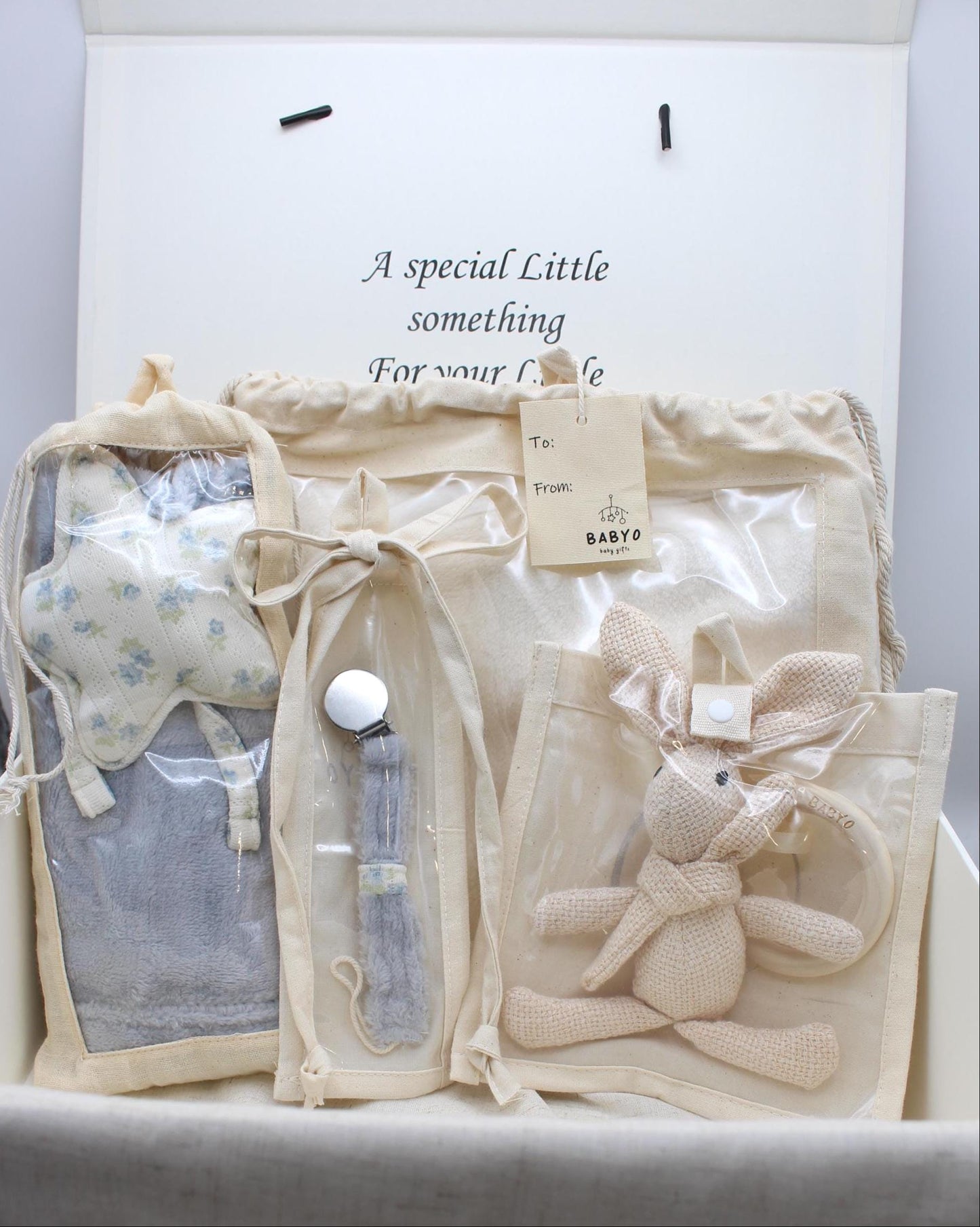 Baby Boy Floral Fuzzy Deluxe Gift Box