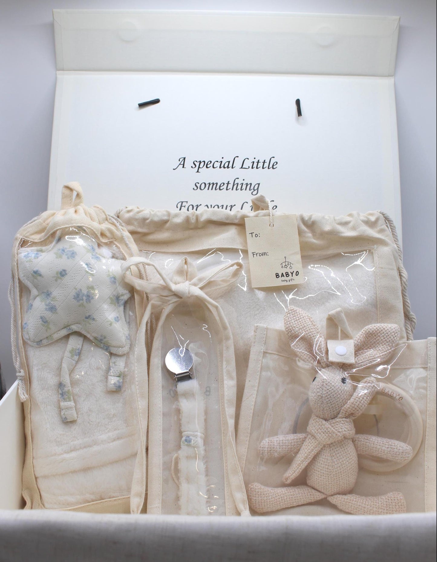 Baby Boy Floral Fuzzy Deluxe Gift Box