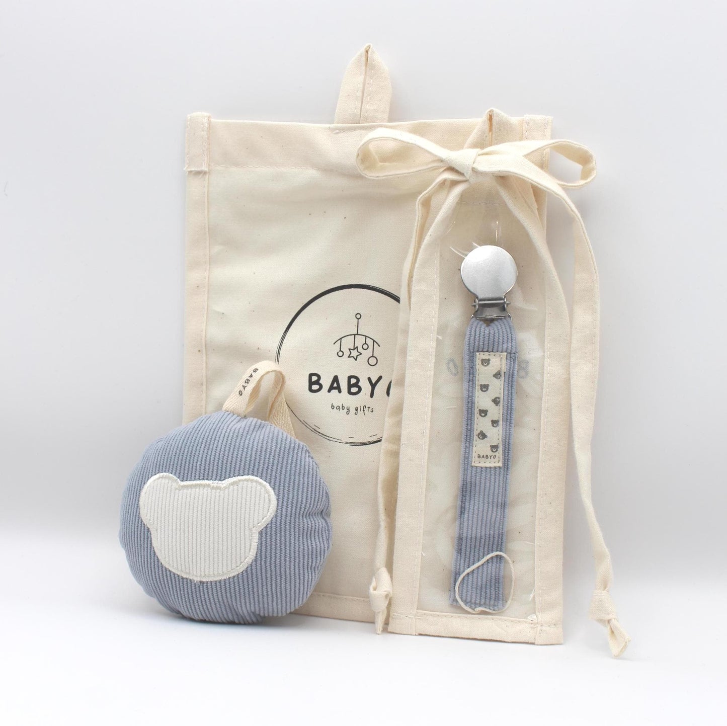 Baby Boy  Gift Bag  pacifier clip and Pacifier holder