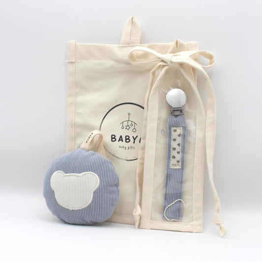 Baby Boy  Gift Bag  pacifier clip and Pacifier holder
